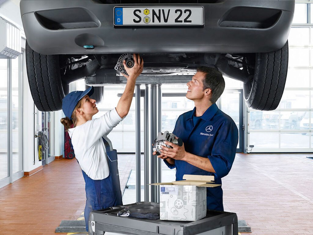 Industriefotografie Stuttgart für Mercedes Benz Tauschteile Aktion